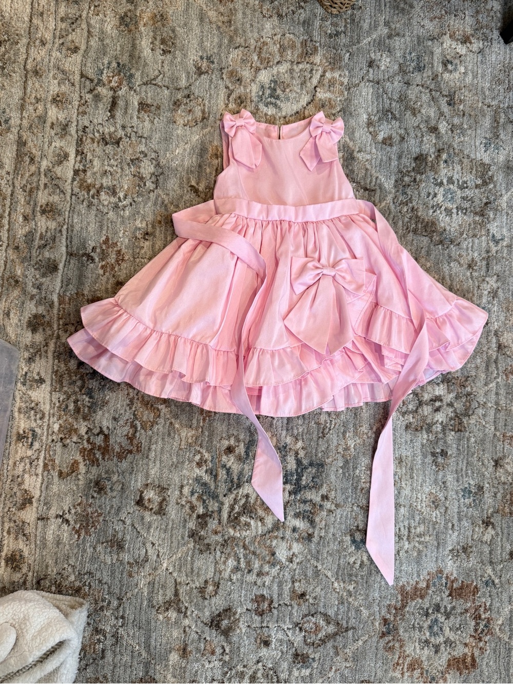 Sugar Pink Ruffle Bow Party Dress